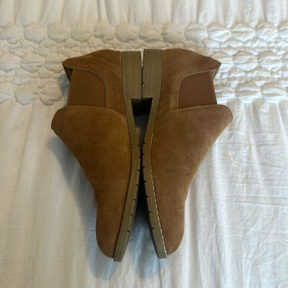Bjorndal Gianna camel leather booties elastic interior side Sz 8 Bjorn dal - Picture 2 of 11